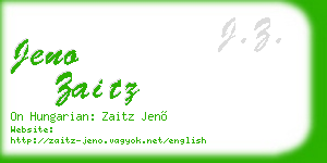 jeno zaitz business card